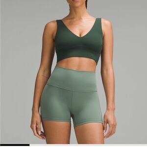 Lululemon size 8 align v neck bra legacy green worn only once